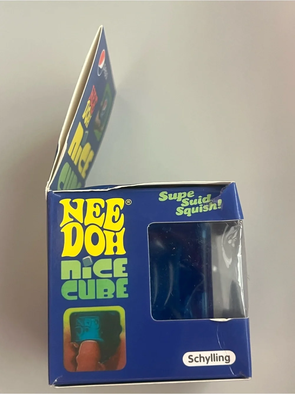 Pepsi Blue Branded Squishy Cube Collectible
